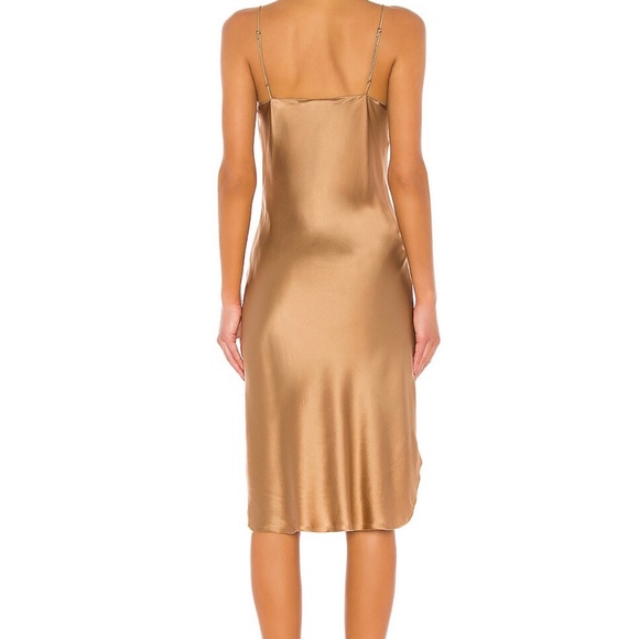 Brown silk slip dress - Picture 2 of 5